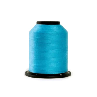 Grace Finesse 50 wt Polyester Thread – Tahitian Blue – Vibrant tropical blue quilting thread on a 1,100-yard mini cone