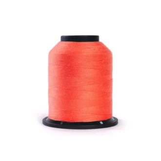 Grace Finesse 50 wt Polyester Thread – Terracotta Orange – Warm terracotta orange quilting thread on a 1,100-yard mini cone